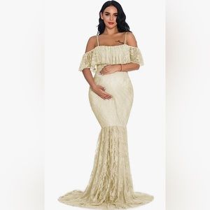 Maternity Lace Mermaid Gown